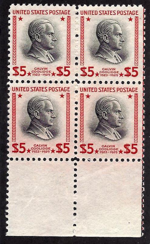 834 Mint,OG,NH... Block of 4... SCV $340.00