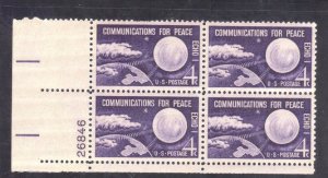 USA SCOTT # 1173 PLATE BLOCK of 4, 4c 1960 BLK #26846