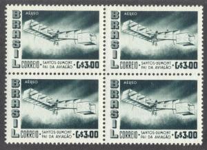 BRAZIL SC# C82 VF MNH 1956 Block of 4