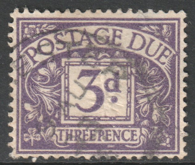 GB Scott J5 - SG D5, 1914 Script 3d Postage Due used