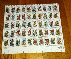 1981 Stamp Sheet Scott # 1953-2002 'State Birds and Flowers' In Original Sleeve 