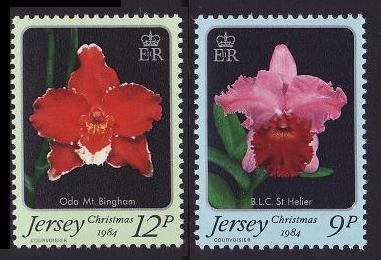 Jersey Orchids Christmas 2v SG#350-351