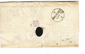 Malaya Cover SINGAPORE Forwarding Agent 1872 Letter Lancs {samwells-covers}MC39