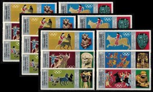 3X YEMEN 1968 - Olympic games, art, paintings / complete set MNH (CV 24$)