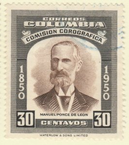 Colombia 1953 30c Fine Used A8P55F101