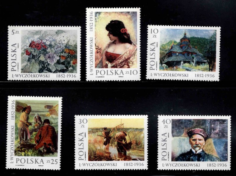 Poland Scott 2788-2793 MNH** Art, Painting stamp set