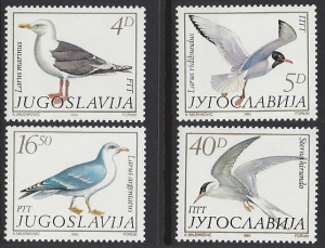 Yugoslavia, #1687-90 MNH set, Sea birds, issued 1984