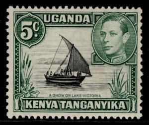 KENYA UGANDA TANGANYIKA GVI SG132, 5c black & green, LH MINT.