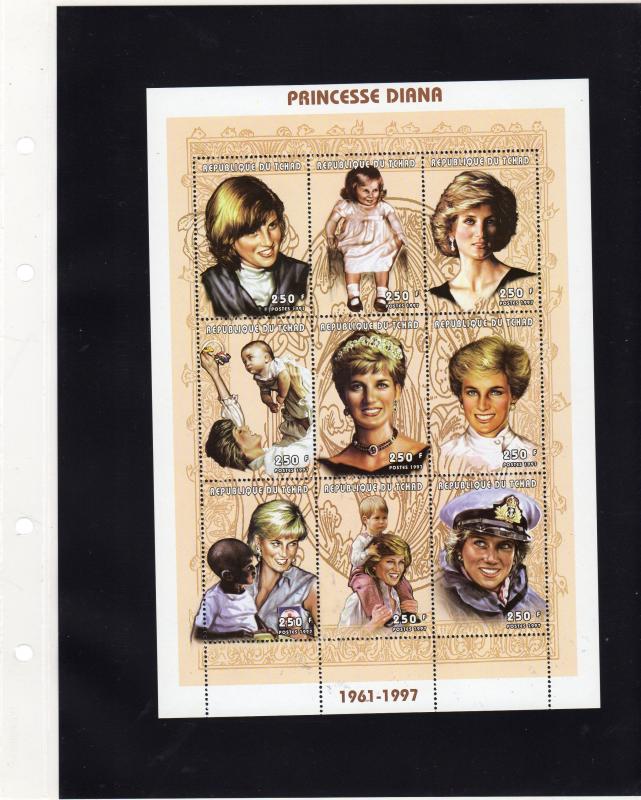 Chad Memories of Princess Diana MNH