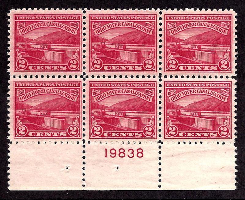 681 Mint,OG,NH...  Plate Block of 6... SCV $22.50