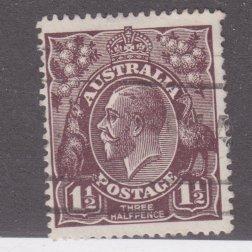 Australia sc#24 1918 1-1/2p KGV chocolate used