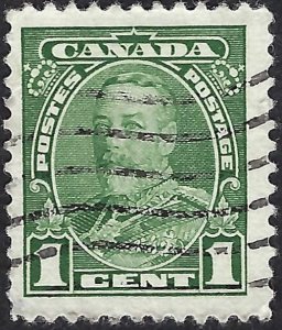 Canada #217 1¢ King George V. (1935). Green. Used