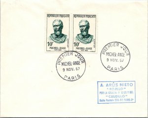 France FDC 1957 - Michel-Ang - Paris - F29446