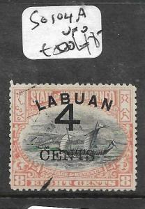 LABUAN (PP0204B) 4C/8C BOAT  SG 104A   VFU    