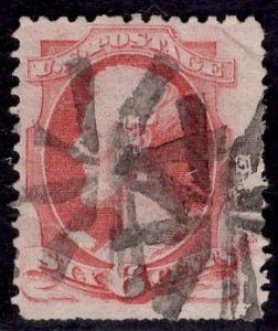 US Stamp #148 6c Carmine Lincoln USED SCV $22.50