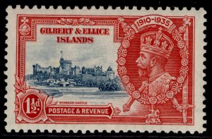 GILBERT AND ELLICE ISLANDS GV SG37, 1½d deep blue & scarlet, M MINT. 