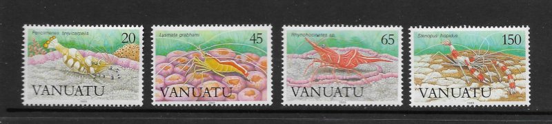 VANUATU #497-500 MARINE LIFE MNH