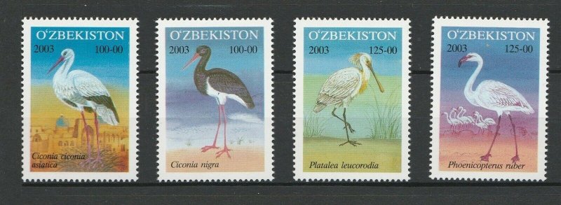 Uzbekistan 2003 Birds 4 MNH stamps