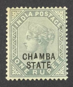 MOMEN: INDIA CHAMBA SG #17 VAR. SMALL A MINT OG H LOT #63702