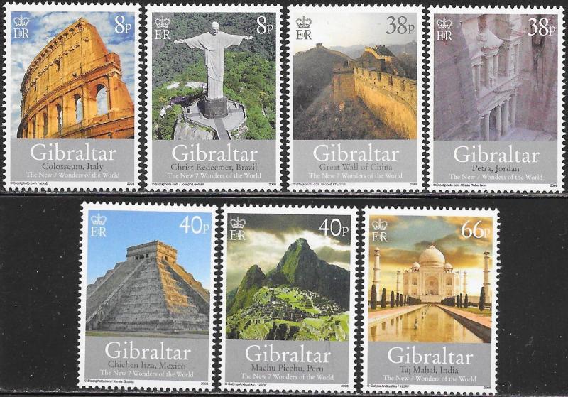 Gibraltar 1146-1152 MNH - ‭New Seven Wonders of the World