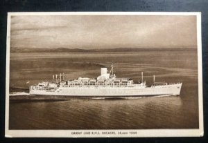 1951 Colombo Ceylon RPPC Postcard Cover To England Orient Lines RMS Orcades