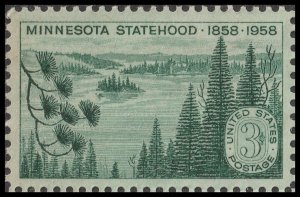 US 1106 Statehood Minnesota 3c single MNH 1958