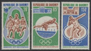 XG-B275 OLYMPIC GAMES - Dahomey, 1972 Germany Munich 72, Airmail MNH Set