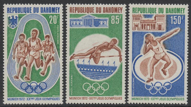 XG-B275 OLYMPIC GAMES - Dahomey, 1972 Germany Munich 72, Airmail MNH Set