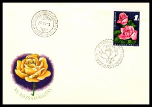 Hungary 2145 Rose Imperf U/A FDC