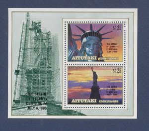 AITUTAKI - scott 396 - MNH - Statue of Liberty - 1986 