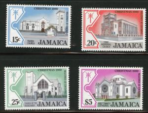 JAMAICA Scott 491-4 Christmas 1980 set MH*