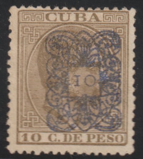 1883 Cuba Stamps Sc 113b  King Alfonso Spain Surcharged NEW