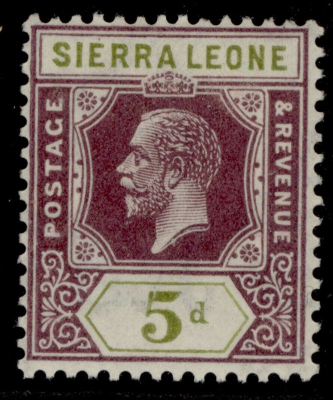 SIERRA LEONE GV SG138, 5d purple & olive-green, M MINT. 