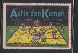 Germany - Up To The Fight Game Advertising Stamp, Heimschen Game Co - NG