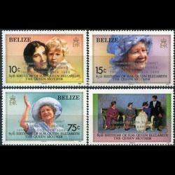 BELIZE 1985 - Scott# 771-4 Queen Mother Opt. Set of 4 NH