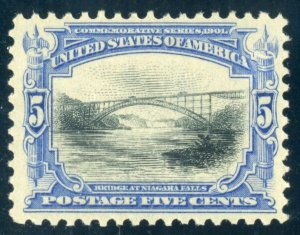 US Stamp #297 Bridge at Niagara 5c, PSE Cert - Mint OGPH - SMQ - $75.00