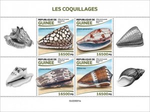 GUINEA - 2022 - Shells - Perf 4v Sheet - Mint Never Hinged