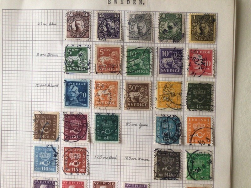 Sweden used stamps on pages A10248