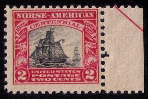 US Sc 620 MNH ,Og 2c Carmine & Black F-VF