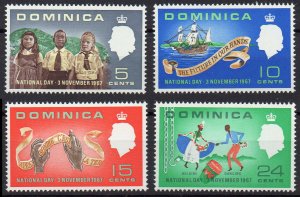 Dominica Sc#202-205 NATIONAL DAY (1967) MNH