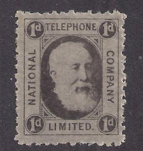 1d Telephone Stamp Gray paper Nice VF item Mint LH