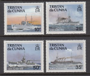 Tristan da Chuna 487-490 Ships MNH VF