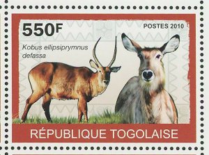 Antelopes Stamp Alcelaphus Buselaphus Major Hippotragus Equinus S/S MNH #3449