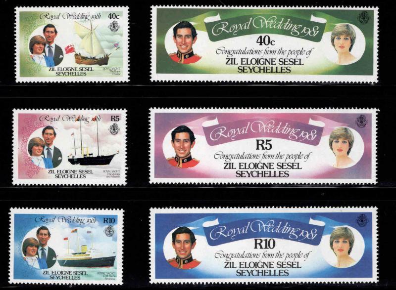 Seychelles Scott 469-474 MNH** 1981 Royal Yacht stamp set