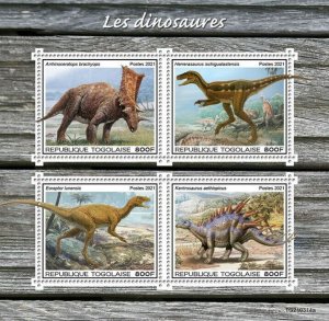 2021/08- TOGO - DINOSAURS                     4V    MNH **