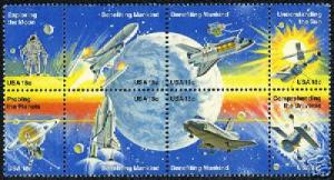 US SCOTT #1912-19 18c Space Achievment MNH Blk of 8