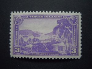 1937 #802 3c Virgin Islands Single MNH OG XF  Includes New Mount