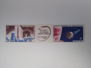 large item St Pierre & Miquelon C31a MNH strip HF: CV $14.50