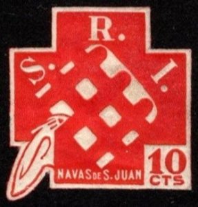 1937 Spain Civil War 10 Centimos Charity S. R. I. Navas de San Juan Unused