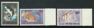 SOUTH VIETNAM 1971 FISH Marine Life Set Scott Nos. 402-404 MNH